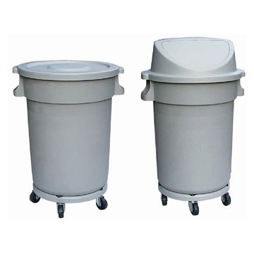  Round Solid Garbage Cans (Round Solid Mülltonnen)