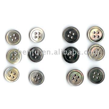  Natural Black-Lip Mother of Pearl (M.O.P.) Shell Buttons ( Natural Black-Lip Mother of Pearl (M.O.P.) Shell Buttons)