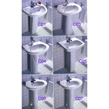  Ceramic Pedestal Basin ( Ceramic Pedestal Basin)