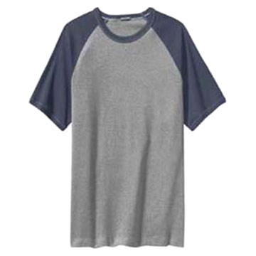  Men`s Knitting T-Shirt with Patching ( Men`s Knitting T-Shirt with Patching)