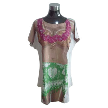  Women`s Knitting Long T-Shirt ( Women`s Knitting Long T-Shirt)