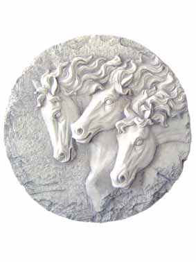 Wall Plaque 3 Horses (Wall Plaque 3 Chevaux)
