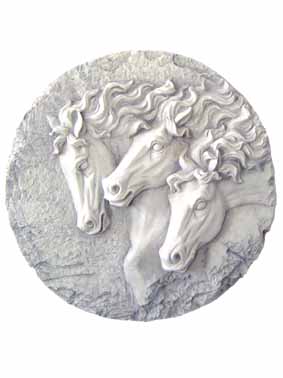  Wall Plaque 3 Horses (Wall Plaque 3 Pferde)