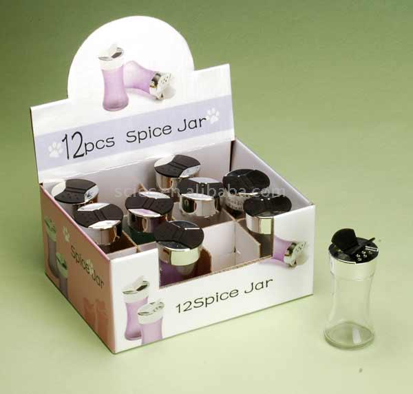  Glass Jars with Stainless Surface ( Glass Jars with Stainless Surface)