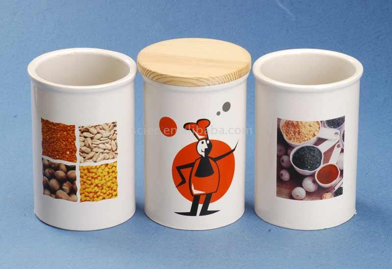  Ceramic Jar with Wooden Lid (Керамический кувшин с деревянной крышкой)