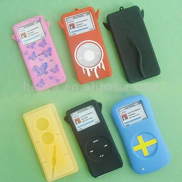  Silk Pattern Silicon Case For iPod