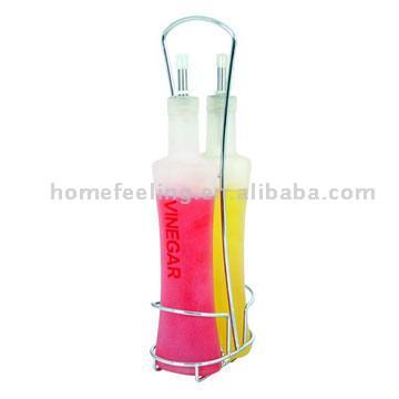  Glass Oval Oil and Vinegar Bottle (Verre ovale Huile et vinaigre Bouteille)