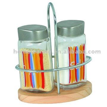  2pcs Glass Spice Jar Set ( 2pcs Glass Spice Jar Set)