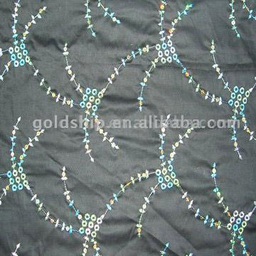  100% Cotton Poplin Embroidered Fabric (100% Cotton Poplin Stofftapeten)