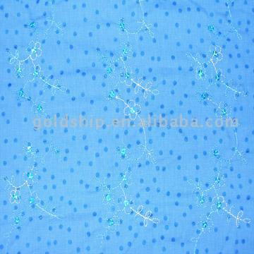  100% Cotton Embroidered Fabric (100% Baumwolle bestickt Stoff)