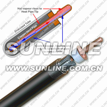  All-Glass Evacuated Solar Collector Tubes with Heat Pipe ( All-Glass Evacuated Solar Collector Tubes with Heat Pipe)