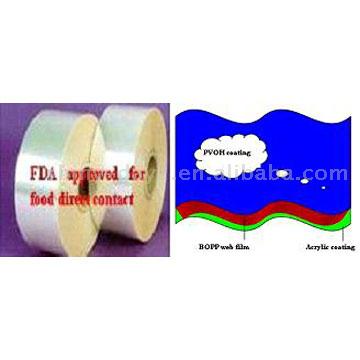  BOPP Web Film Coated with PVOH and Acrylic ( BOPP Web Film Coated with PVOH and Acrylic)