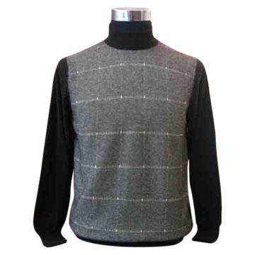  Men`s Intarsia Turtleneck Cashmere Pullover (Мужские Интарсия Водолазка Cashmere Pullover)