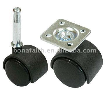  30mm Twin Wheel Nylon Casters (30mm Twin Колесо Нейлон Ведущие)