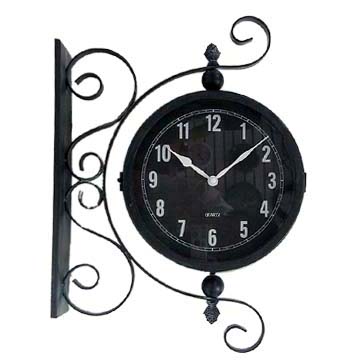  9" Metal Double Wall Clock (9 "Metal Double Wall Clock)