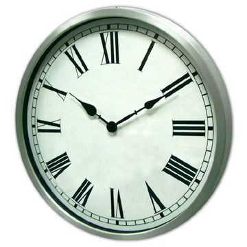  20" Aluminum Case Wall Clock (20 "Alu-Koffer Wanduhr)