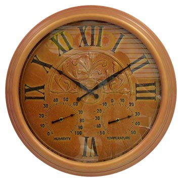  23" Metal Wall Weather Clock (23 "Metal Wall Clock Wetter)