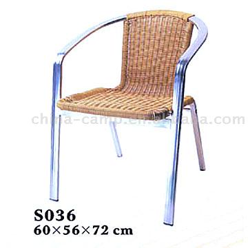  Alu rnd Rattan Chair ( Alu rnd Rattan Chair)