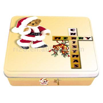  Square Cookie Tin Box ( Square Cookie Tin Box)