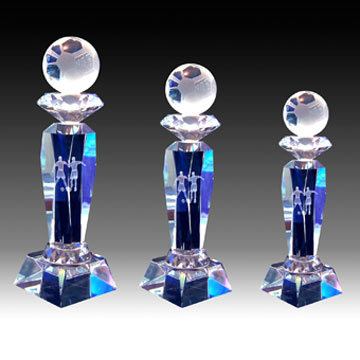  Crystal Football Award Trophy (Football Crystal Award Trophy)