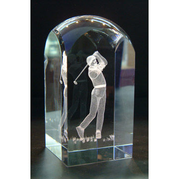  Crystal Golf Trophy