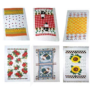  Velor Printed Tea Towels (Velor Печатный Чай полотенца)