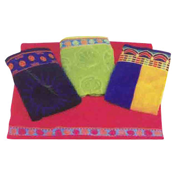  Double Jacquard Towels with Embroidery and Borders ( Double Jacquard Towels with Embroidery and Borders)