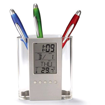  Transparent Pen Holder With Calendar (Прозрачные Pen Holder с календарем)