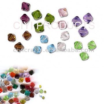  Glass Fire Polish Beads (Perles en verre Fire Polish)