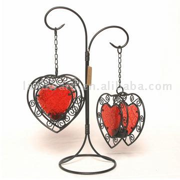  Hanging 2-Heart Tealight Holder (Hanging Heart 2-Porte-bougie)
