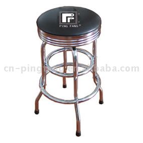 Bar Stool with Chrome Ring