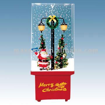 48.5cm Christmas Snow Cube with Lamps