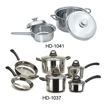  4pcs Tri-Ply Cookware Set and 10pcs Cookware Set ( 4pcs Tri-Ply Cookware Set and 10pcs Cookware Set)