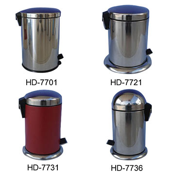  Stainless Steel Waste Bins (Stainless Steel Poubelles)
