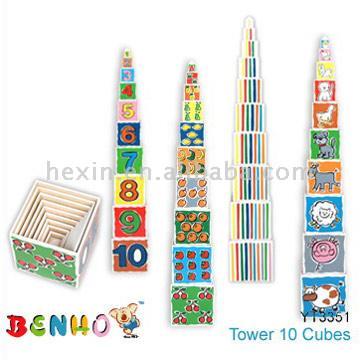  Stacking Ten Cubes Set