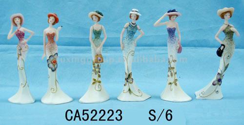  Standing Lady Statues Set 6 (Постоянный Леди Статуи Задать 6)