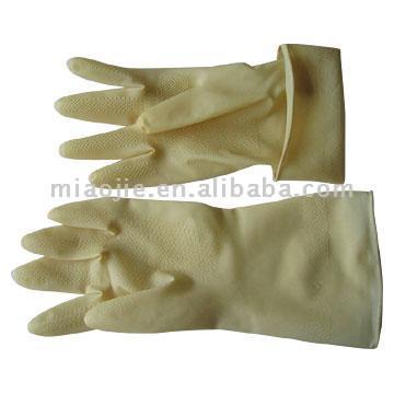  Unlined Household Latex Gloves