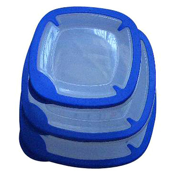  Plastic Rectangular Bowls in Set
