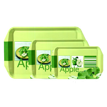  Plastic Rectangular Trays with Handles