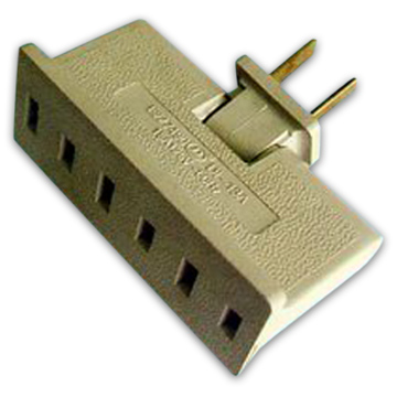  2-wire Outlet To Three 2-wire Ungrounded Outlets ( 2-wire Outlet To Three 2-wire Ungrounded Outlets)