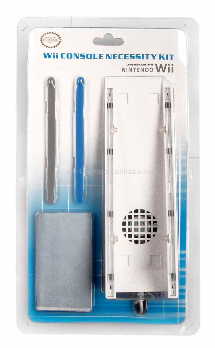  Wii Blue Light Vertical Stand with Built-in Cooling Fan (Wii Light Blue вертикальный стенд со встроенным вентилятором охлаждения)