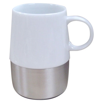  Hot Ceramic Mug with Stainless Steel Base (Горячая керамическая кружка с нержавеющая сталь базы)