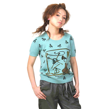  Ladies` Printing Pullover ( Ladies` Printing Pullover)