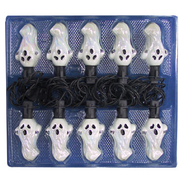  10L Glass Halloween Ghost Light Set ( 10L Glass Halloween Ghost Light Set)