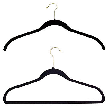  Black Flocking Covered Hangers (Black Beflockung Covered Kleiderbügel)