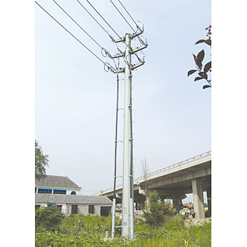  Dual-Line Terminal Power Pole (10kV) (Dual-Line Terminal Power Pole (10kV))