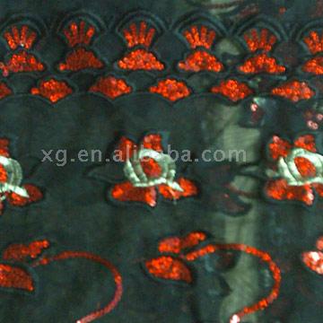  Sequins Embroidered Fabric ( Sequins Embroidered Fabric)
