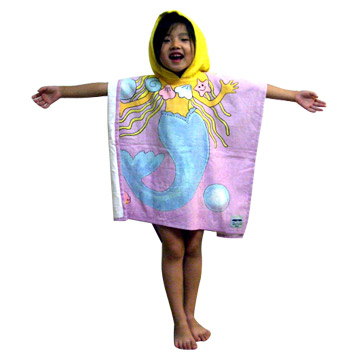  Kids` Hooded Beach Towel (Kids `capuche Serviette de plage)