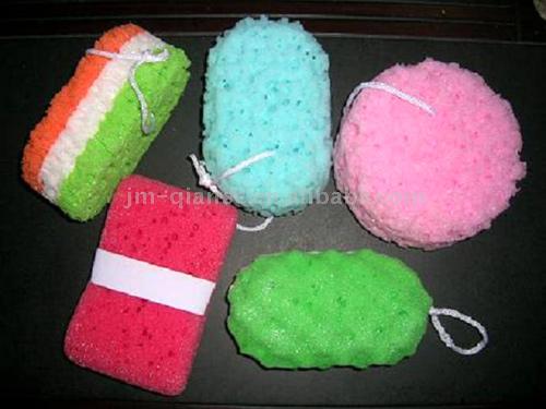  Colorful Bath Sponges (Colorful Bain Eponges)