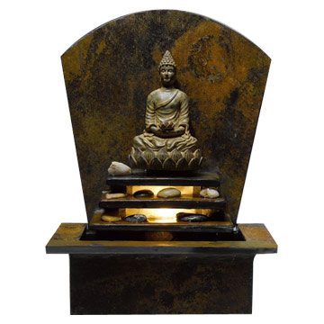  Slate Buddha Feng Shui Table Fountain
